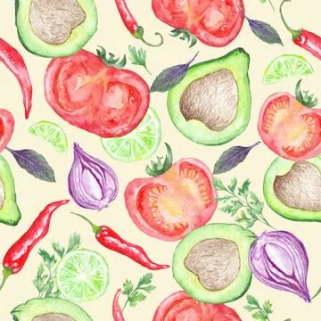 Vegetarian Vegetable Pattern Stock Illustration