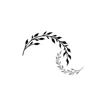 Vegetation - two branches with castings close-up Stock Illustration