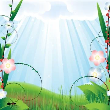 Vegetative landscape Stock Illustration