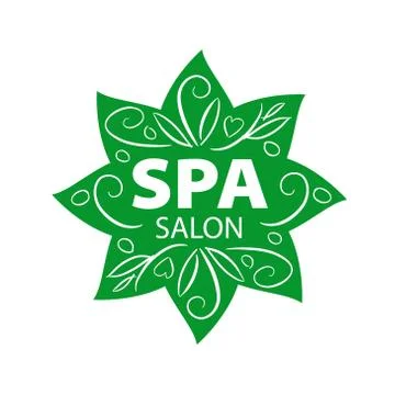 Vegetative vector logo for Spa salon Stock Illustration