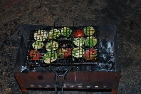 Vegeterian barbeque Stock Photos
