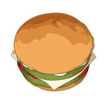 Veggie burger illustration Stock Illustration