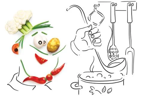 Veggie chef. Stock Photos