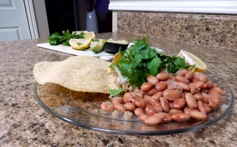 Veggie dinner mexican style Foto stock
