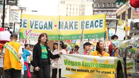 Veggie Pride Parade Stock Footage 24533213