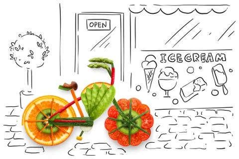 Veggie ride. Stock Photos