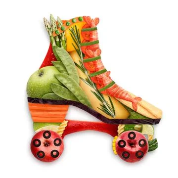 Veggie skates. Stock Photos