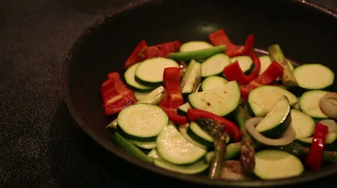 Veggie stir fry Stock Footage 22935154