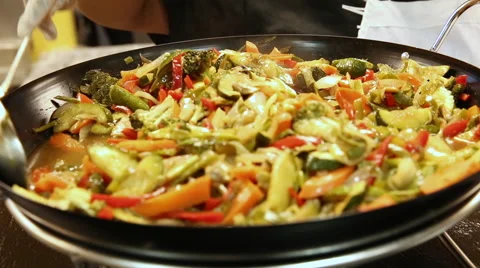 Veggie Wok Stock Footage 57672565