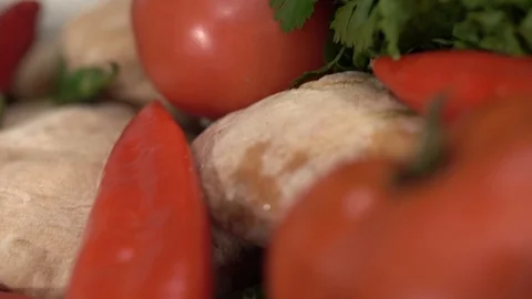 Veggies Pan HD Video stock 88598642