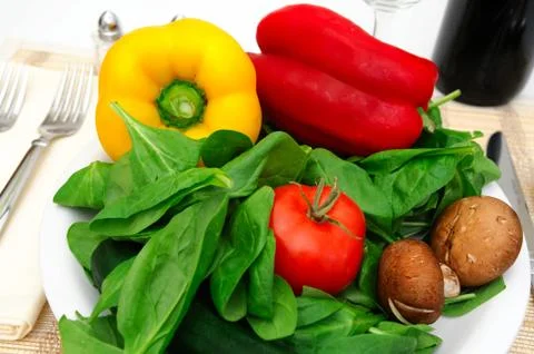 Veggies for a salad Stock Photos