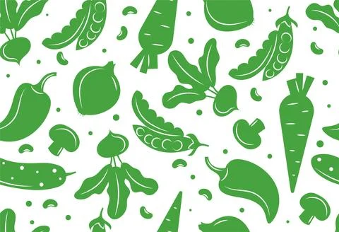 Veggies seamless pattern Stock Illustration