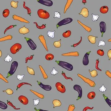 Vegies seamless pattern Stock Illustration