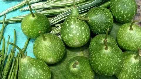 Vegitables in Market Stock Footage 127106940