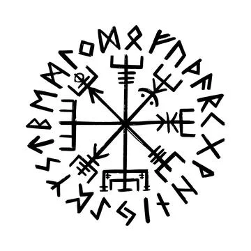 Vegvisir symbol Ilustración de archivo