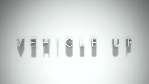 Vehicle up 3D title animation with shadows on a white background 스톡 동영상 296865178