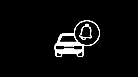 Vehicle Alert Notification Stock Footage 334461650