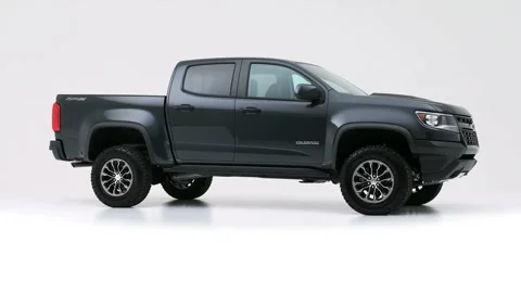 Vehicle bodywork in studio Shadow Gray Metallic 2017 Chevrolet Colorado ZR2 Stock Footage 159534459