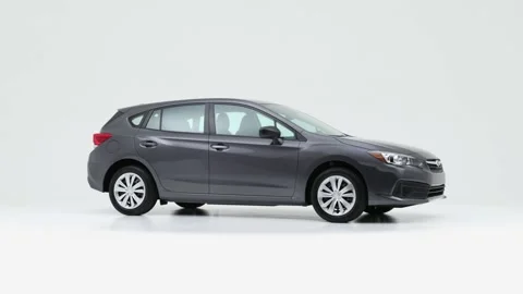 Vehicle bodywork in studio White Silver Metallic 2020 Subaru Impreza 2.0i Stock Footage 159536570