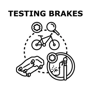 Vehicle braking system testing and diagnostics service Stock Illustration