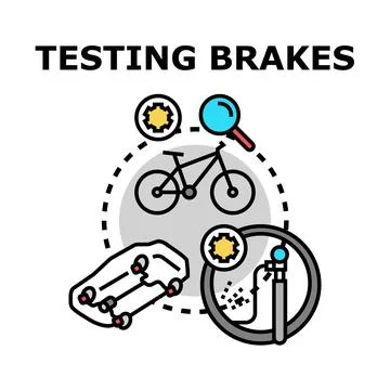 Vehicle braking system testing and diagnostics service Stock Illustration