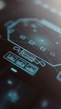 Vehicle cabin schematic above small analytics charts Stock Illustration