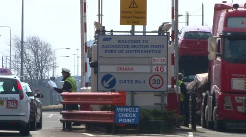 Vehicle Check Point Video stock 42455307