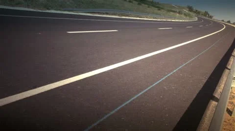 Vehicle on a curve Stock Footage 9806672