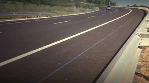 Vehicle on a curve Stock Footage 9856623