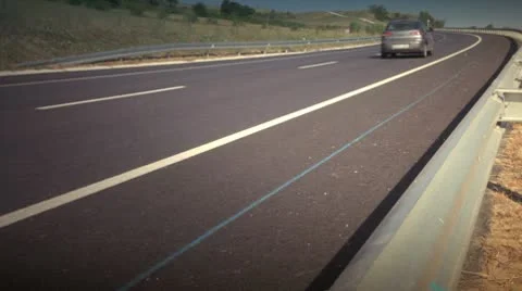 Vehicle on a curve Stock Footage 9866656