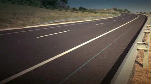Vehicle on a curve Stock Footage 9870142