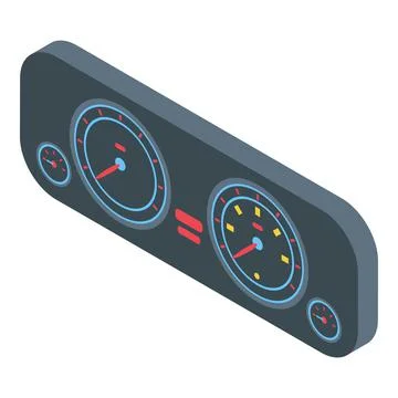 Vehicle dashboard icon, isometric style 스톡 일러스트