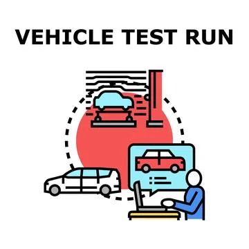 Vehicle diagnostic testing process with computer interface Stock Illustration