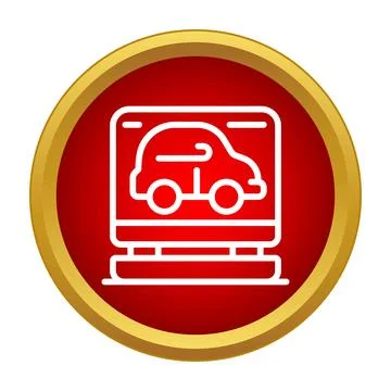 Vehicle diagnostics on screen concept icon Stock Illustration