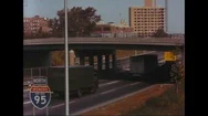 Vehicle Driving On Highway Of Kansas City - 1961 Stock Footage