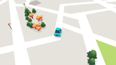 Vehicle driving in navigation Video stock 255515129