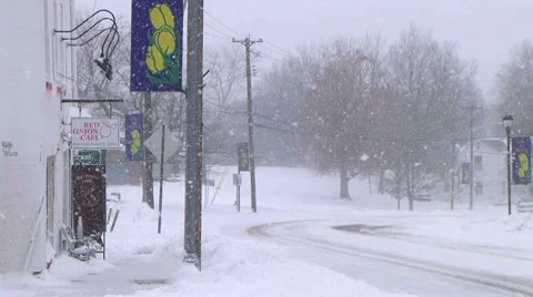 Vehicle Driving in Snow Stock Footage 8606731
