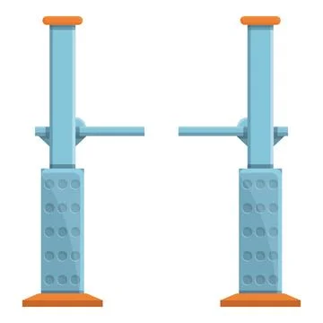 Vehicle elevator icon, cartoon style Stock Illustration