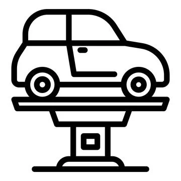 Vehicle elevator icon, outline style Stock Illustration