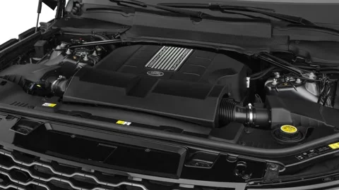 Vehicle engine Carpathian Gray Metallic 2019 Land Rover Range Rover Sport SE Stock Footage 160031707