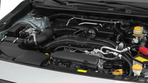 Vehicle engine Ice Silver Metallic 2019 Subaru Crosstrek 2.0i Limited Stock Footage 160008573