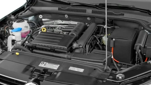 Vehicle engine Platinum Gray Metallic 2017 Volkswagen Jetta 1.4T SE Stock Footage 159937185