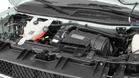 Vehicle engine Summit White 2016 Chevrolet Express 3500 Passenger LT Stock Footage 159869474