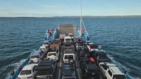 Vehicle Ferry Underway Stock Footage 281146529