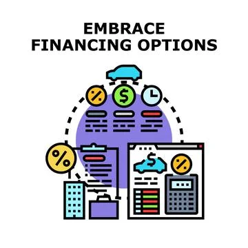 Vehicle financing options selecting payment plan Ilustração Stock