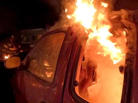 Vehicle Fire 004 Stock Photos