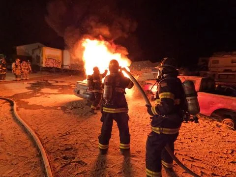 Vehicle Fire 007 Stock Photos