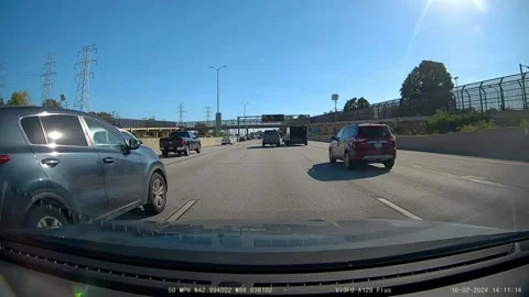 Vehicle Gets Sideswiped While Changing Lanes, Milwaukee, Wisconsin, USA - 02 Oct Stock Footage 288044545