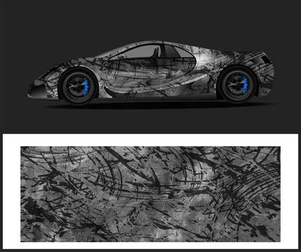 Vehicle graphic kit vector. Modern abstract background for car wrap Stock Illustration