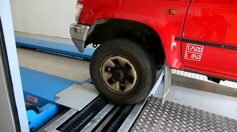 Vehicle up for inspection Video stock 36879315